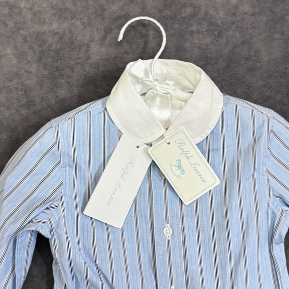 NWT Baby Boy RALPH LAUREN 100% Cotton Shirt & Houndstooth Pant Gift Set Size 12M - Picture 3 of 9